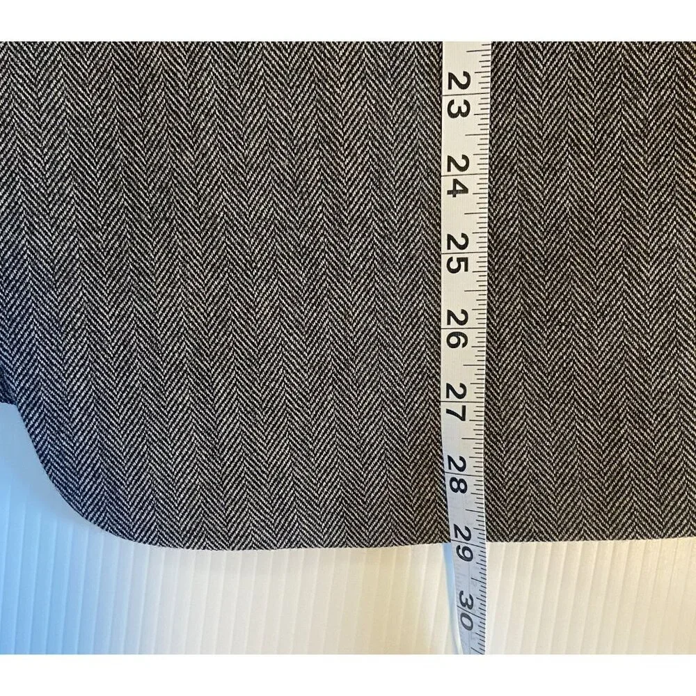 Joseph & Feiss Gold Sport Coat Mens 42 S‎ Lambswool Gray Herringbone Blazer